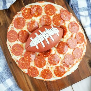 Crispy Football Shaped Pepperoni Recipe