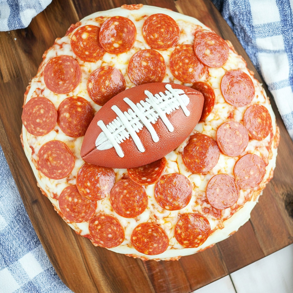 Crispy Football Shaped Pepperoni Recipe
