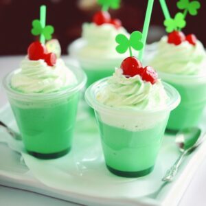 Shamrock Shake Pudding Shots Recipe