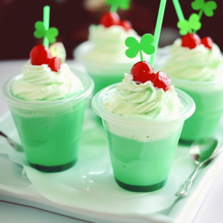 Shamrock Shake Pudding Shots Recipe