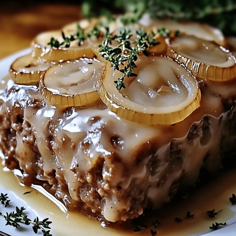 Hearty Crockpot French Onion Meatloaf Recipe