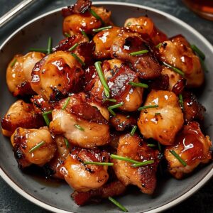 Crispy Maple Glazed Bacon Chicken Bites Recipe