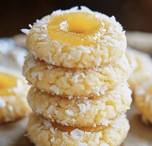 Hawaiian Pineapple Coconut Thumbprint Cookies Recipe