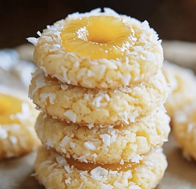 Hawaiian Pineapple Coconut Thumbprint Cookies Recipe