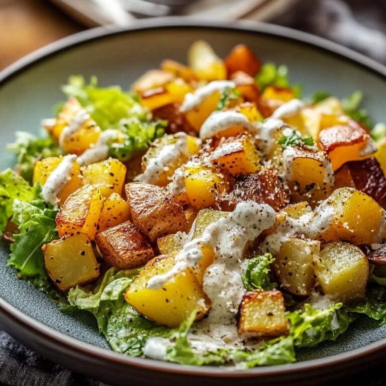 Crunchy Potato Caesar Salad Recipe
