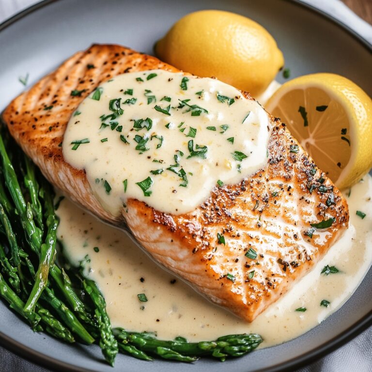 Creamy Pan-Seared Salmon With Lemon Garlic Cream Sauce Recipe