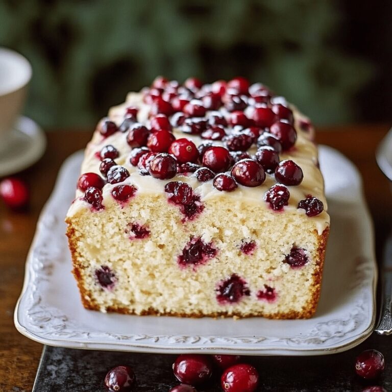 Festive Cranberry Pound Cake Recipe