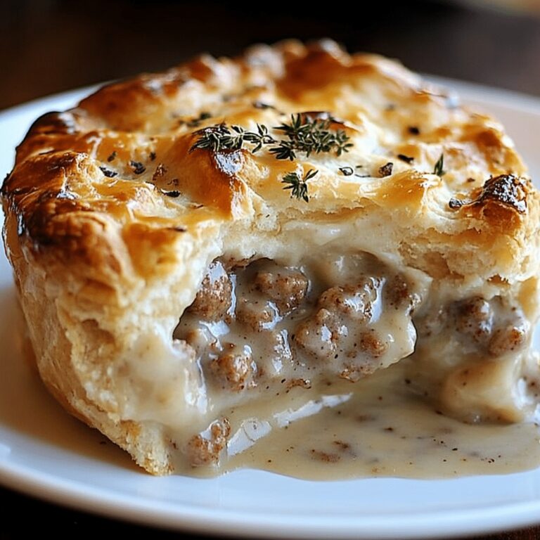 Hearty Sausage, Gravy, And Biscuit Pie Recipe