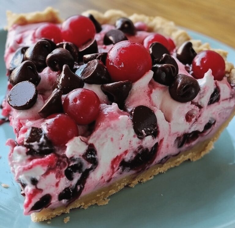 No-Bake Easy Cherry Chocolate Chip Pie Recipe