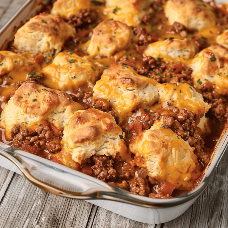 Hearty Sloppy Joe Biscuit Casserole Recipe
