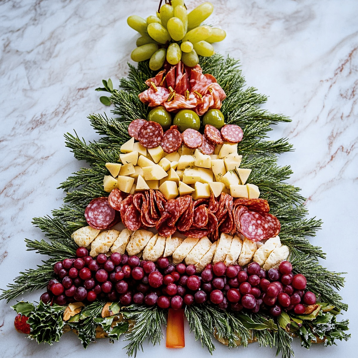 Festive Christmas Tree Charcuterie Board Recipe
