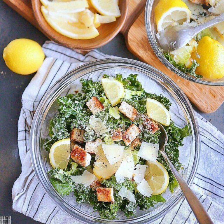 Crispy Lemon Kale Caesar Salad Recipe