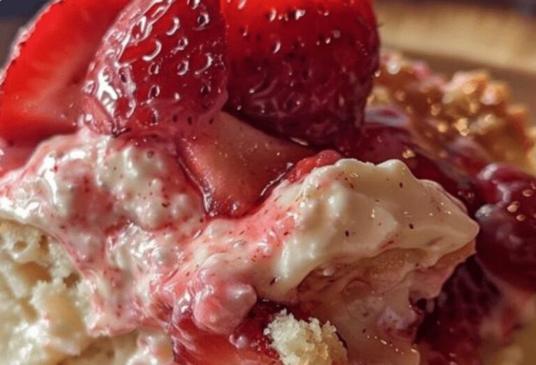 Heavenly Strawberry Cheesecake Dump Cake Recipe