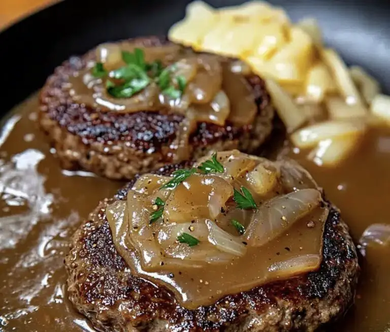 2843698 Ideal Hamburger Steaks With Onion Gravy Recipe