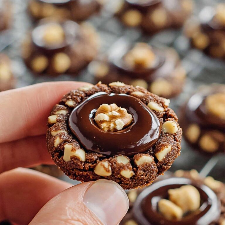 Chocolate Hazelnut Thumbprint Cookies Recipe