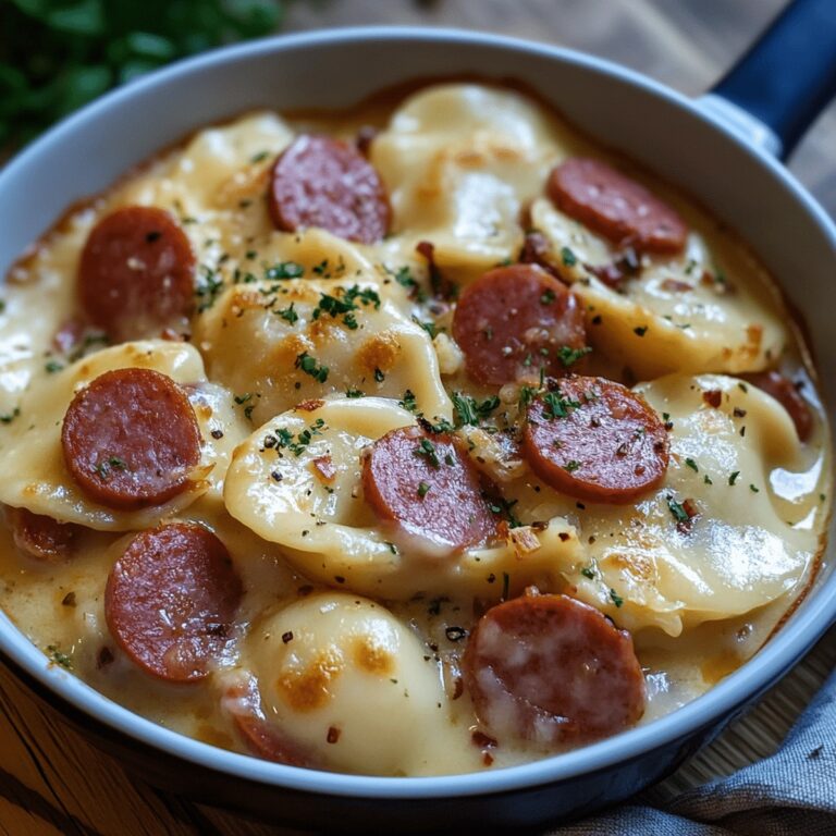 Hearty Crockpot Pierogi Casserole With Kielbasa Recipe