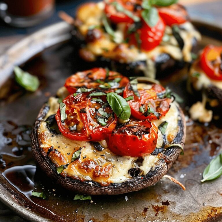 Mouthwatering Caprese Stuffed Portobello Mushrooms Recipe