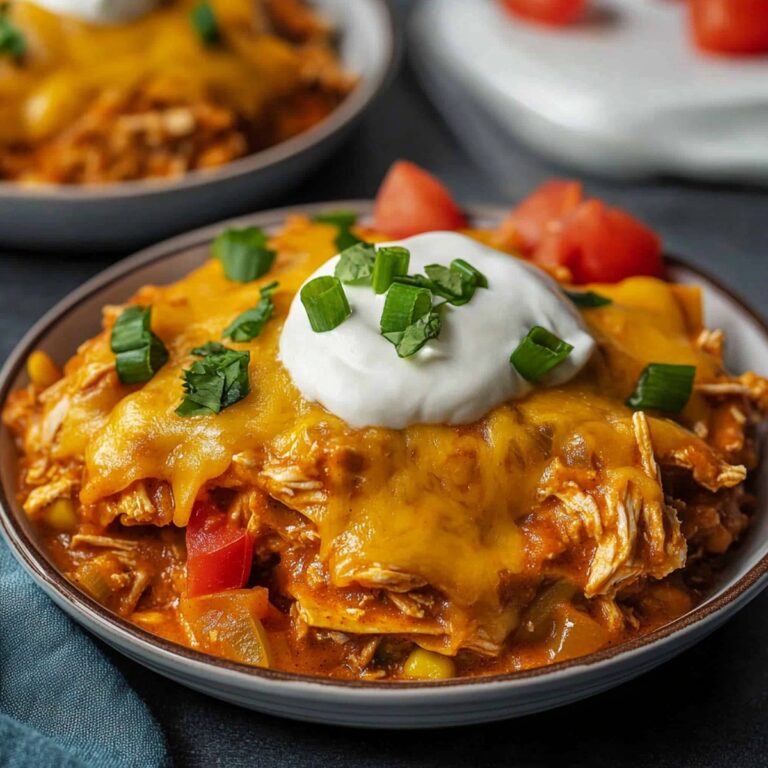 Crock Pot Chicken Enchilada Casserole Recipe