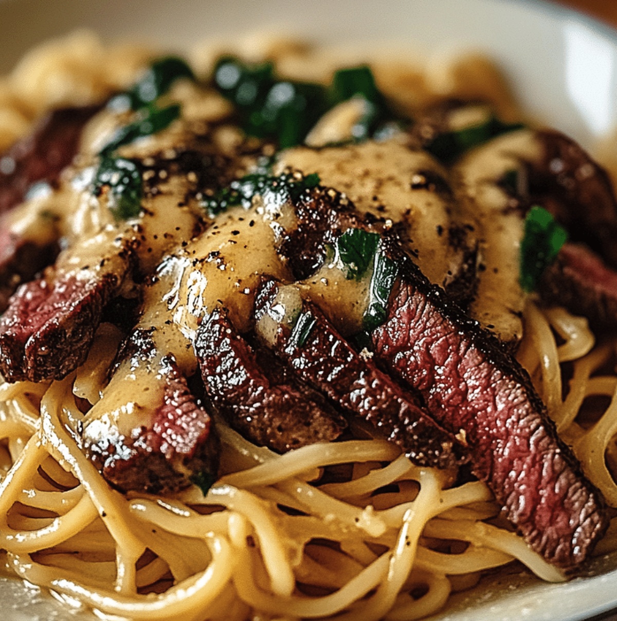 Garlic Butter Steak Lightning Noodles Recipe