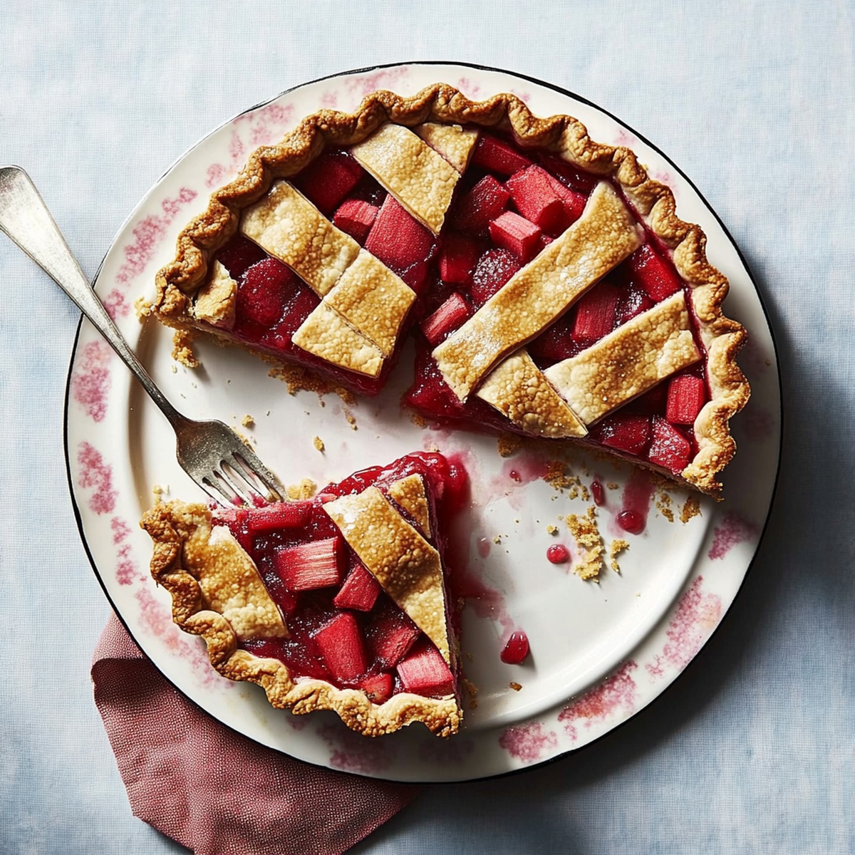 Sweet Strawberry-Rhubarb Pie Recipe