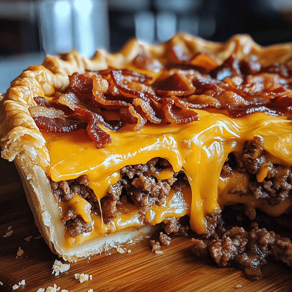 Crispy Carnivore Bacon Cheeseburger Pie Recipe