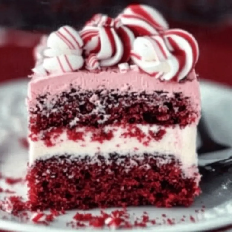Festive Red Velvet Peppermint Poke Cake Recipe
