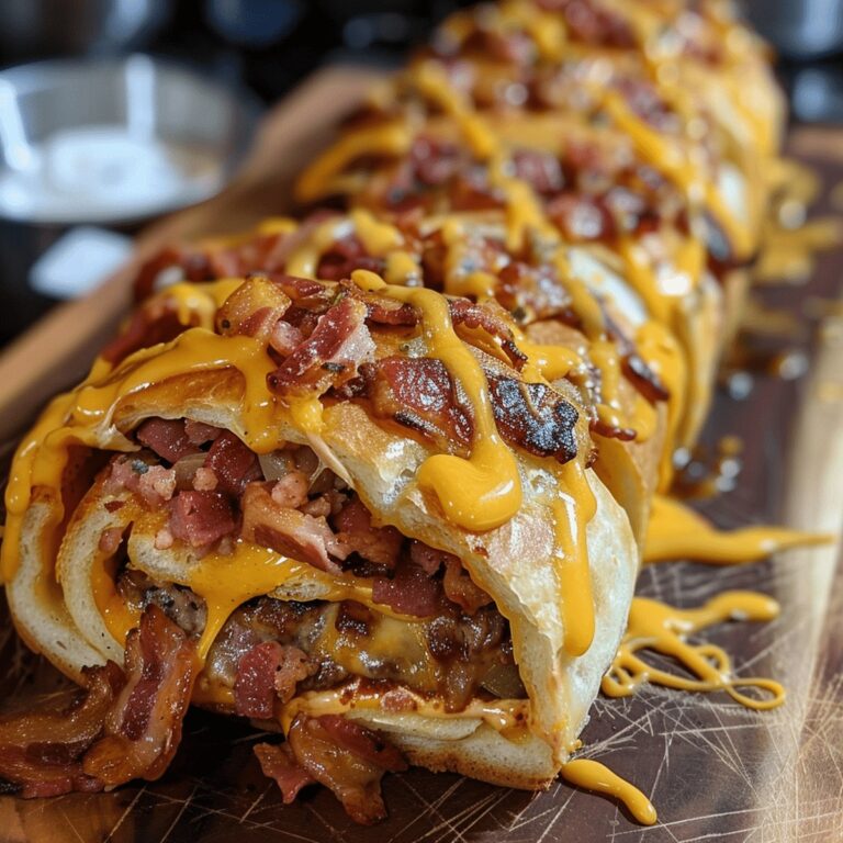 Mouthwatering Garlic Butter Bacon Cheeseburger Rollups Recipe