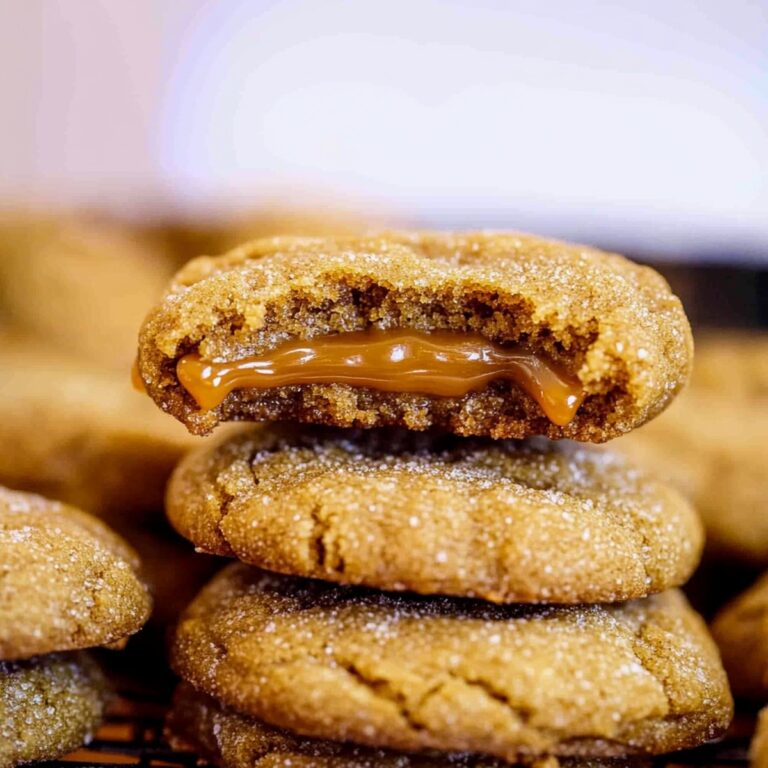 Caramel Stuffed Pumpkin Cookies Recipe