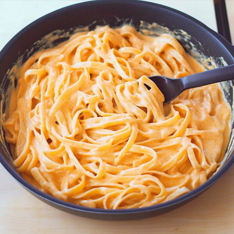 Creamy Red Pepper Alfredo Pasta Recipe