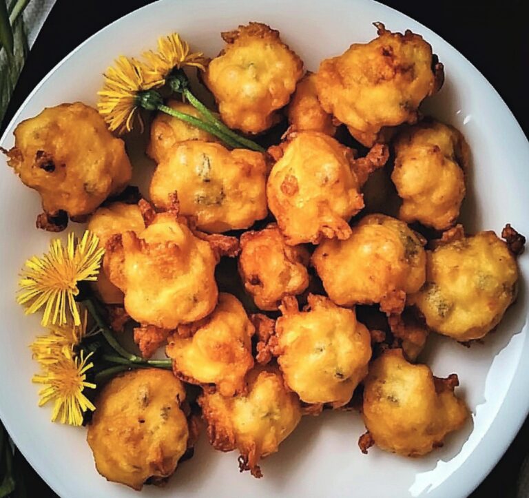 Crispy Dandelion Flower Fritters Recipe