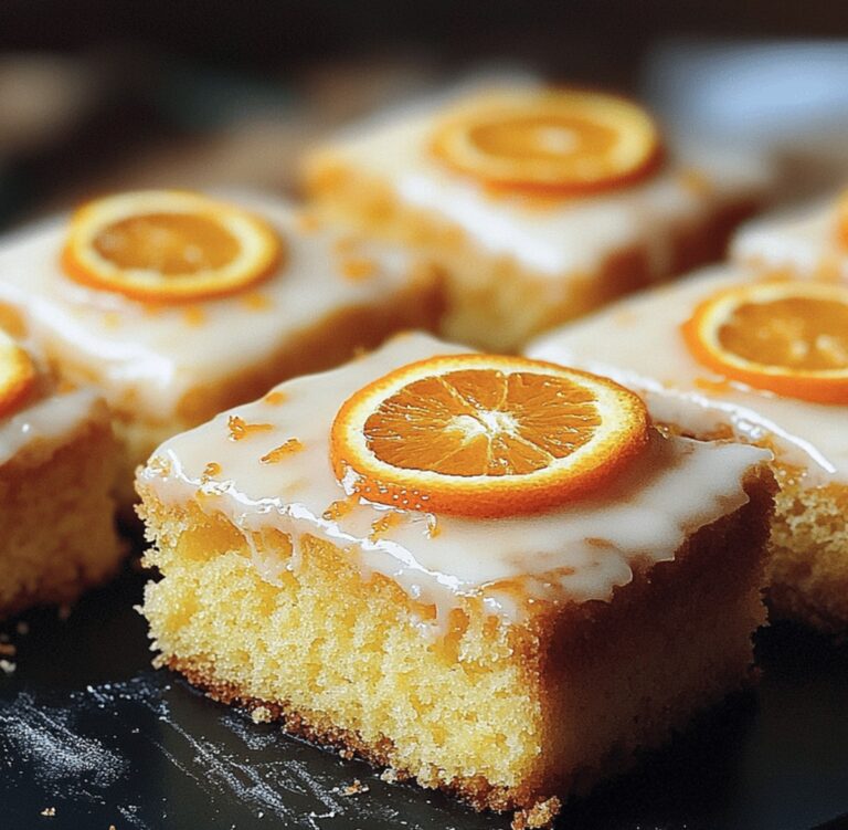 Orange Drizzle Traybake Cake Recipe