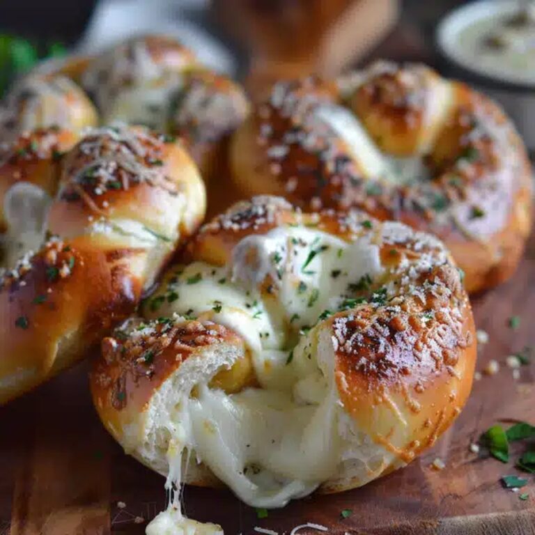 Gooey Mozzarella Stuffed Soft Pretzels Recipe