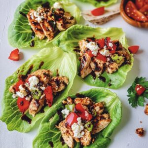 Tangy Grilled Balsamic Chicken Lettuce Wraps Recipe