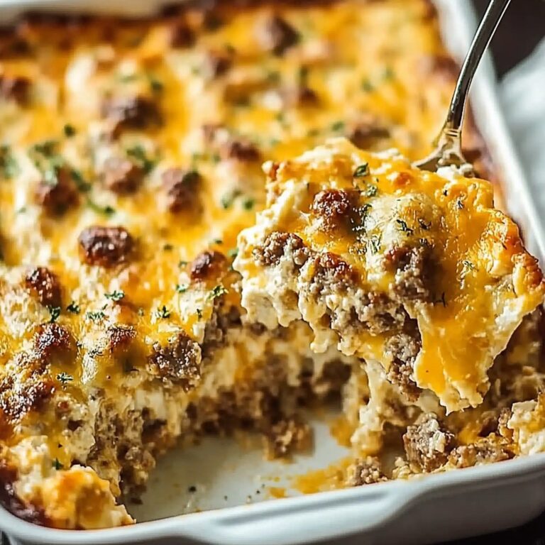 Savory Breakfast Sausage And Cheese Casserole Recipe