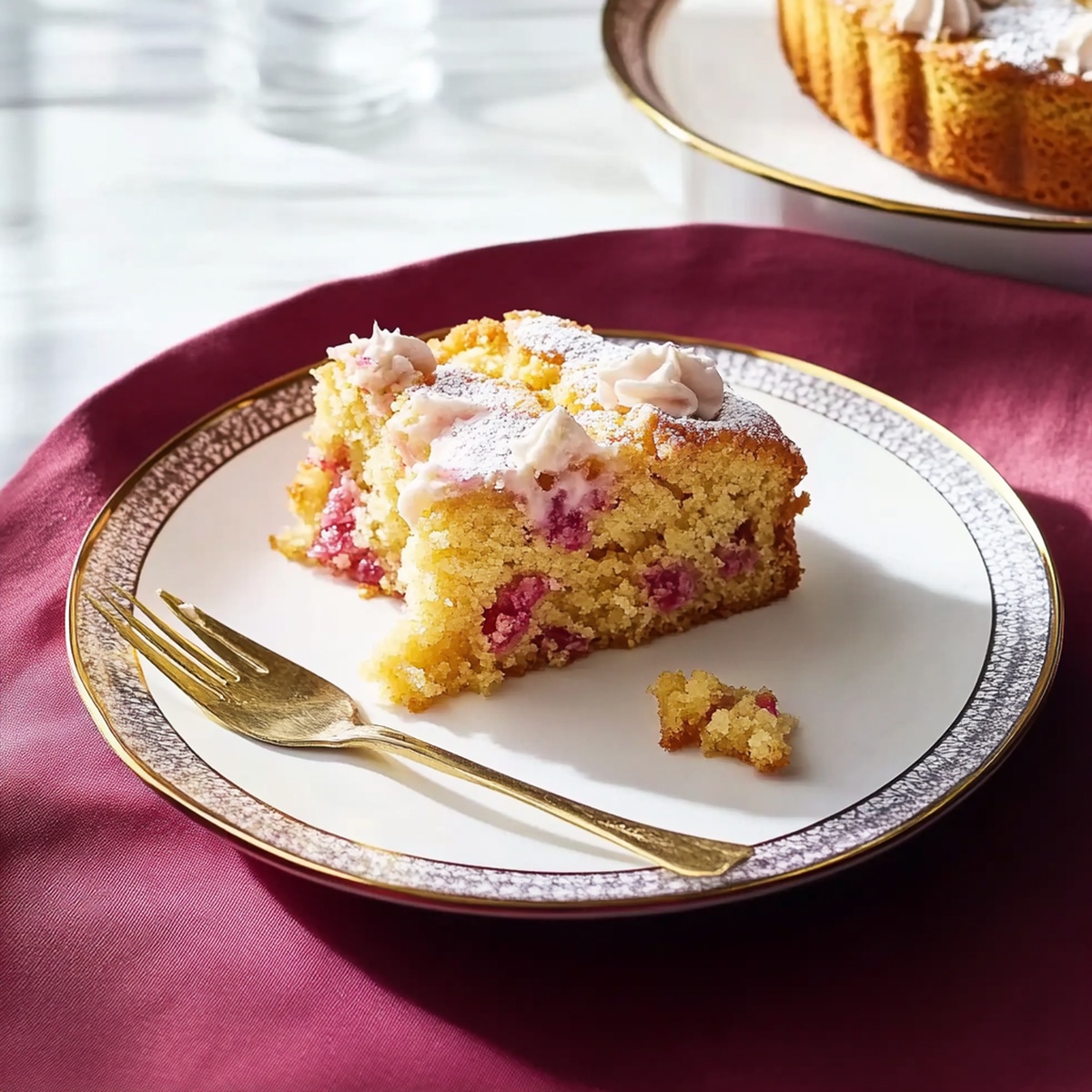 Sweet Omas Rhubarb Cake Recipe