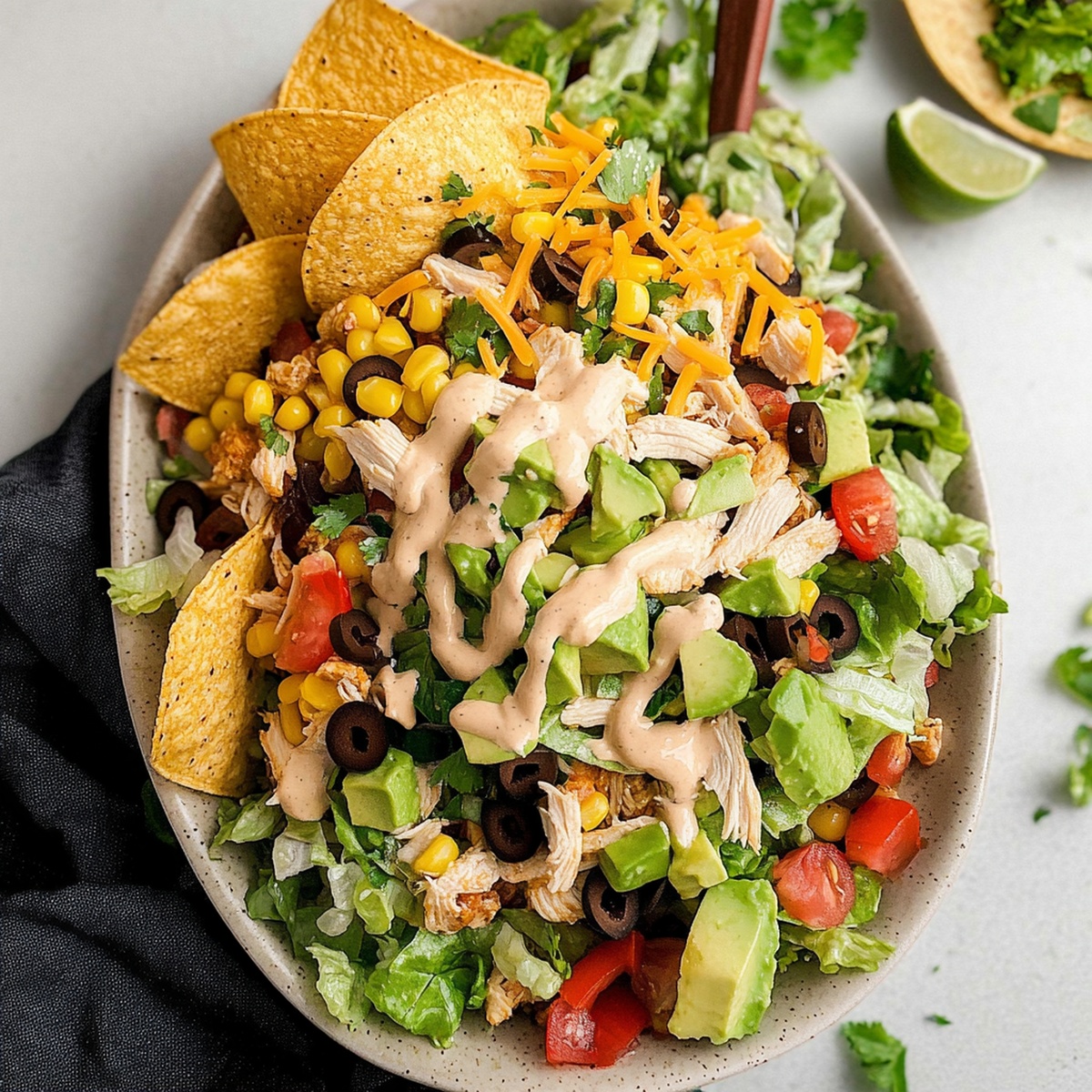 Vibrant Chicken Taco Salad Recipe