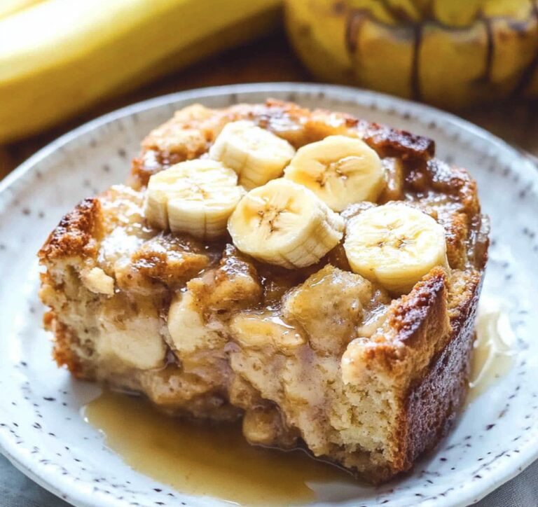 Velvety Banana Bread Pudding Recipe