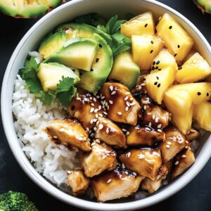 Chicken Teriyaki Pineapple Bowls Recipe