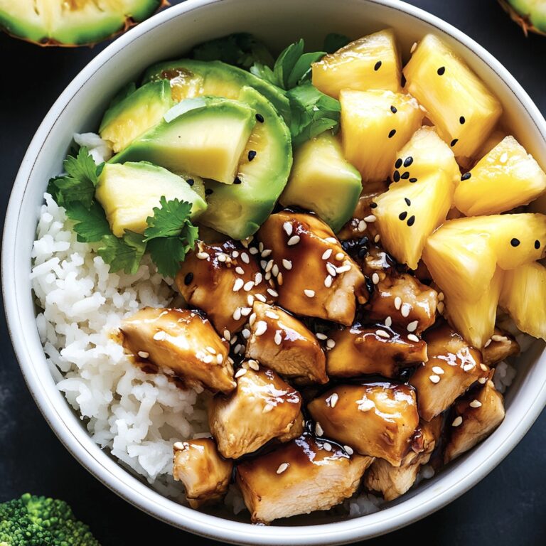 Chicken Teriyaki Pineapple Bowls Recipe