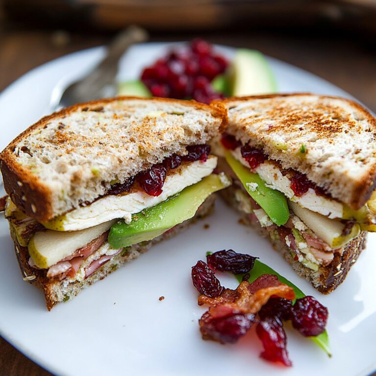 Turkey, Cranberry, Brie And Pear Sandwiches With Avocado And Bacon Recipe