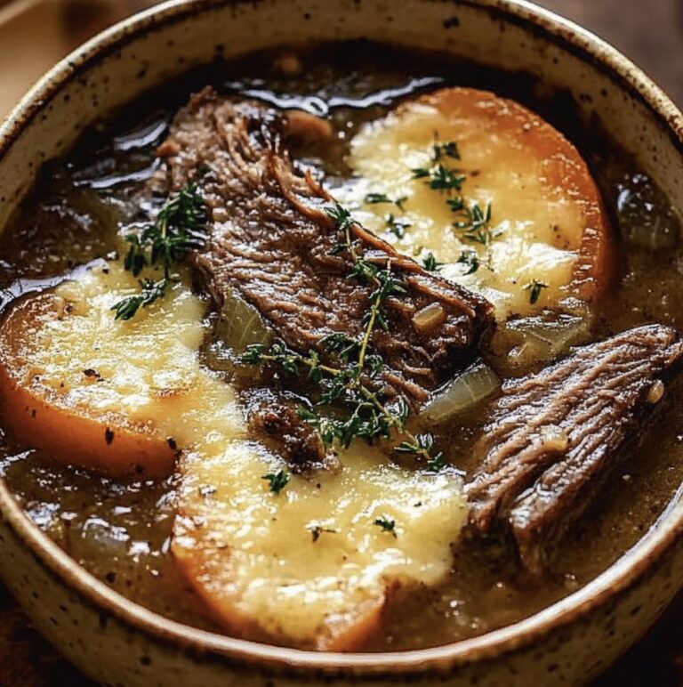 French Onion Beef Short Rib Soup Recipe
