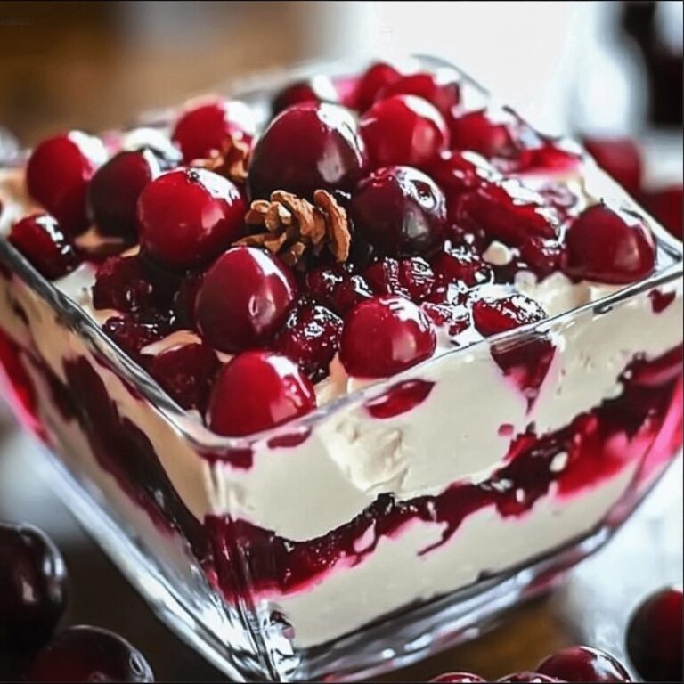 Festive Cranberry Jello Salad With Cream Cheese Topping Recipe