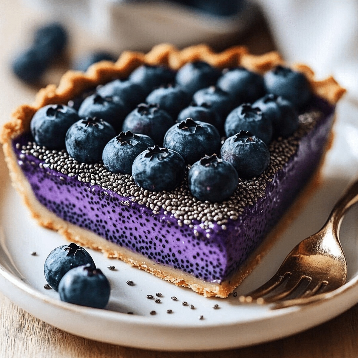 Silky Blueberry Chia Seed Pie Recipe