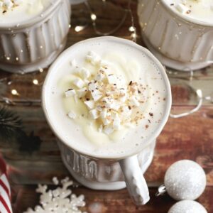 Creamy Slow Cooker White Christmas Hot Chocolate Recipe