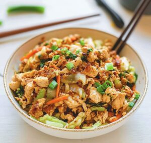Crunchy Chicken Egg Roll Bowls Recipe