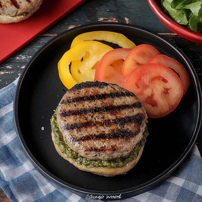 Grilled Pesto Turkey Burgers Recipe