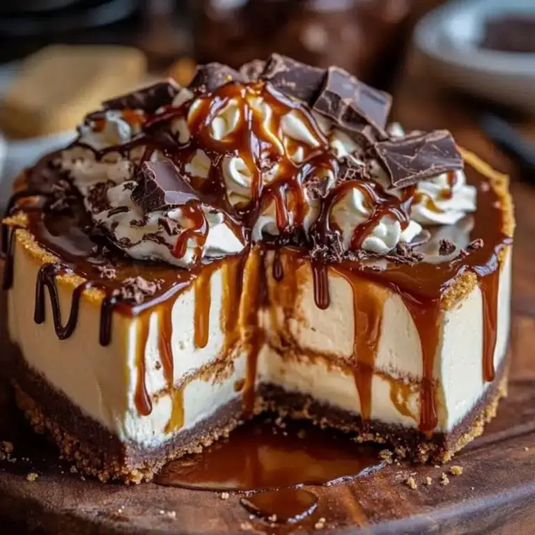 Divine Caramel Chocolate Coffee Cheesecake Recipe