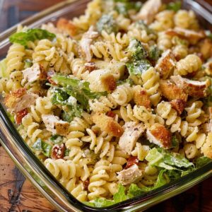 Crispy Chicken Caesar Pasta Salad Recipe
