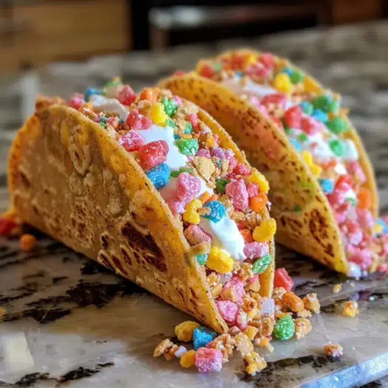 Crispy Pebbles Cheesecake Tacos Recipe