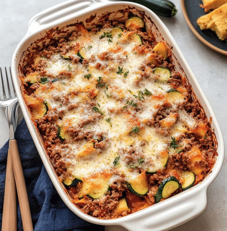 Zucchini Ground Beef Casserole Recipe